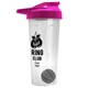 a translucent frost tumbler & pink lid & gray mixing ball endurance shaker tumbler with drink - thru lid and mixing ball