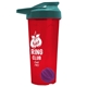 a translucent red tumbler & teal lid & violet mixing ball endurance shaker tumbler with drink - thru lid and mixing ball