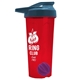 a translucent red tumbler & steel blue lid & violet mixing ball endurance shaker tumbler with drink - thru lid and mixing ball