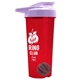 a translucent red tumbler & lilac lid & gray mixing ball endurance shaker tumbler with drink - thru lid and mixing ball