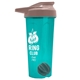 a translucent teal tumbler & mocha mousse lid & gray mixing ball endurance shaker tumbler with drink - thru lid and mixing ball