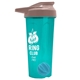 a translucent teal tumbler & mocha mousse lid & cyan mixing ball endurance shaker tumbler with drink - thru lid and mixing ball
