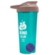 a translucent teal tumbler & mocha mousse lid & violet mixing ball endurance shaker tumbler with drink - thru lid and mixing ball