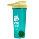 a translucent teal tumbler & pastel yellow lid & green mixing ball endurance shaker tumbler with drink - thru lid and mixing ball