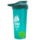 a translucent teal tumbler & teal lid & lime green mixing ball endurance shaker tumbler with drink - thru lid and mixing ball