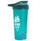 a translucent teal tumbler & teal lid & cyan mixing ball endurance shaker tumbler with drink - thru lid and mixing ball