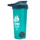 a translucent teal tumbler & steel blue lid & gray mixing ball endurance shaker tumbler with drink - thru lid and mixing ball