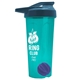 a translucent teal tumbler & steel blue lid & violet mixing ball endurance shaker tumbler with drink - thru lid and mixing ball