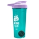 a translucent teal tumbler & lilac lid & black mixing ball endurance shaker tumbler with drink - thru lid and mixing ball
