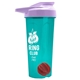 a translucent teal tumbler & lilac lid & red mixing ball endurance shaker tumbler with drink - thru lid and mixing ball