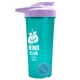 a translucent teal tumbler & lilac lid & cyan mixing ball endurance shaker tumbler with drink - thru lid and mixing ball