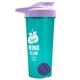 a translucent teal tumbler & lilac lid & violet mixing ball endurance shaker tumbler with drink - thru lid and mixing ball