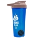 a translucent blue tumbler & mocha mousse lid & black mixing ball endurance shaker tumbler with drink - thru lid and mixing ball
