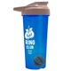 a translucent blue tumbler & mocha mousse lid & gray mixing ball endurance shaker tumbler with drink - thru lid and mixing ball