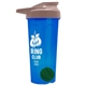 a translucent blue tumbler & mocha mousse lid & green mixing ball endurance shaker tumbler with drink - thru lid and mixing ball