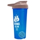 a translucent blue tumbler & mocha mousse lid & cyan mixing ball endurance shaker tumbler with drink - thru lid and mixing ball