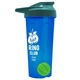 a translucent blue tumbler & teal lid & lime green mixing ball endurance shaker tumbler with drink - thru lid and mixing ball