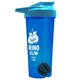 a translucent blue tumbler & cyan lid & black mixing ball endurance shaker tumbler with drink - thru lid and mixing ball