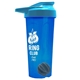 a translucent blue tumbler & cyan lid & gray mixing ball endurance shaker tumbler with drink - thru lid and mixing ball