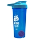 a translucent blue tumbler & cyan lid & violet mixing ball endurance shaker tumbler with drink - thru lid and mixing ball