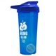 a translucent blue tumbler & royal blue lid & cyan mixing ball endurance shaker tumbler with drink - thru lid and mixing ball