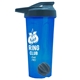 a translucent blue tumbler & steel blue lid & gray mixing ball endurance shaker tumbler with drink - thru lid and mixing ball