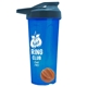 a translucent blue tumbler & steel blue lid & orange mixing ball endurance shaker tumbler with drink - thru lid and mixing ball