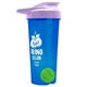 a translucent blue tumbler & lilac lid & lime green mixing ball endurance shaker tumbler with drink - thru lid and mixing ball