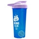 a translucent blue tumbler & lilac lid & cyan mixing ball endurance shaker tumbler with drink - thru lid and mixing ball