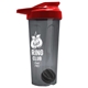 a smoke tumbler & red lid & black mixing ball endurance shaker tumbler with drink - thru lid and mixing ball