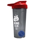a smoke tumbler & red lid & royal blue mixing ball endurance shaker tumbler with drink - thru lid and mixing ball