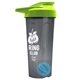 a smoke tumbler & lime green lid & cyan mixing ball endurance shaker tumbler with drink - thru lid and mixing ball
