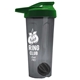 a smoke tumbler & green lid & black mixing ball endurance shaker tumbler with drink - thru lid and mixing ball