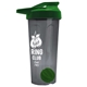 a smoke tumbler & green lid & green mixing ball endurance shaker tumbler with drink - thru lid and mixing ball