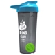 a smoke tumbler & cyan lid & lime green mixing ball endurance shaker tumbler with drink - thru lid and mixing ball