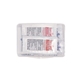 aerial view a clear 12pcs compact hard case first aid kit, image 1 of 6