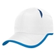 aerial view a white with blue piping hit - dry contrasting polyester hat, image 1 of 2