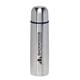 aerial view a silver 16 oz stainless steel thermos, image 1 of 4