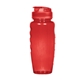 aerial view a translucent red poly - clear(tm) 30 oz gripper bottle, image 1 of 2