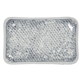 aerial view a gray plush gel beads hot / cold pack, image 1 of 4