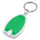 aerial view a green with white trim extra bright white press hold led key chain, image 1 of 2