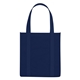 aerial view a navy the avenue reusable shopper tote bag - 12 x 13, image 1 of 2
