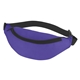aerial view a purple with black trim 44 budget polyester fanny pack, image 1 of 2