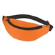 aerial view a orange with black trim 44 budget polyester fanny pack, image 1 of 2