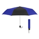 aerial view a royal blue/black 42 arc budget recycled telescopic umbrella, image 1 of 2