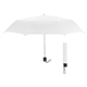aerial view a white 42 arc budget recycled telescopic umbrella, image 1 of 2