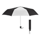 aerial view a black/white 42 arc budget recycled telescopic umbrella, image 1 of 2
