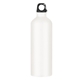 aerial view a metallic white with black lid 25 oz aluminum tundra bike bottle, image 1 of 3