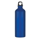 aerial view a metallic blue with black lid 25 oz aluminum tundra bike bottle, image 1 of 3