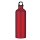 aerial view a metallic red with black lid 25 oz aluminum tundra bike bottle, image 1 of 3